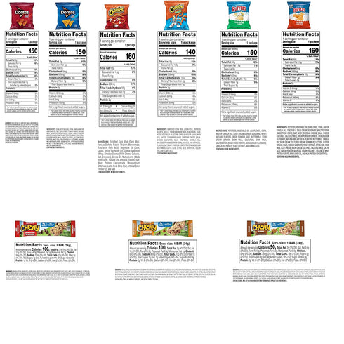 Pack, 3.4 (Pack 40) Frito-Lay Chips and Quaker Chewy Granola Bars Variety Pounds