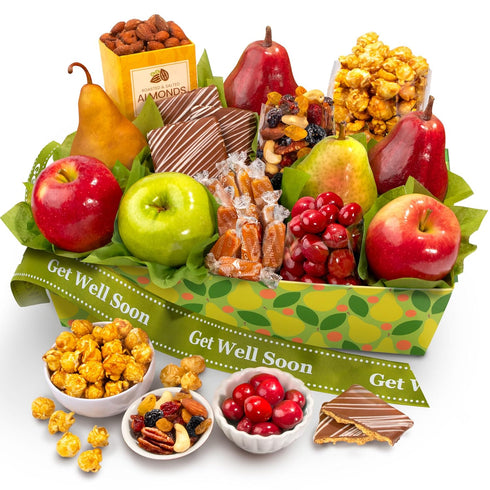 A Gift Inside Get Well Soon Orchard Delight Fruit and Gourmet Gift