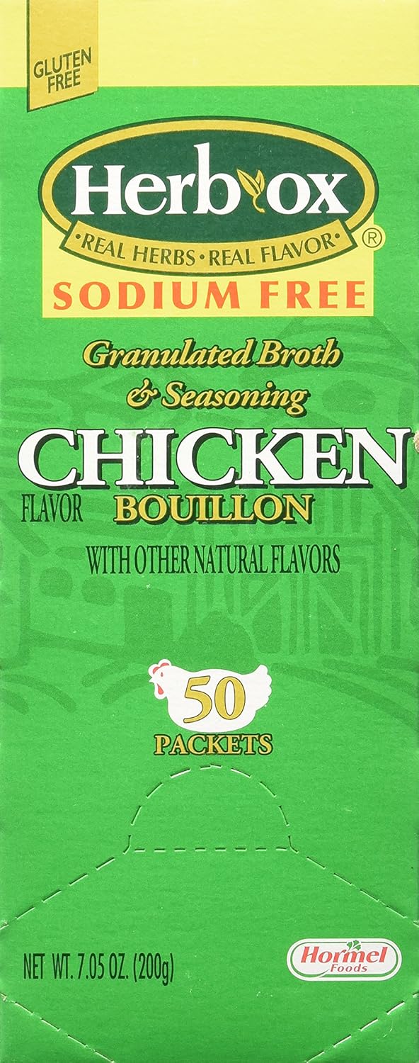 Herb-ox Hormel Herb Ox Chicken Bouillon, Sodium Free, 50 Packets