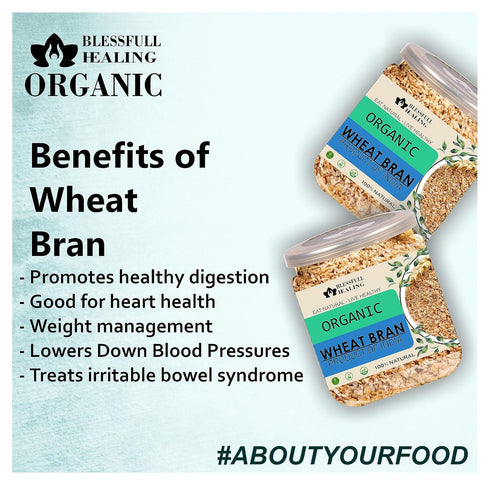 Blessfull Healing 1 lb (453 Organice WHEAT BRAN For Breakfast Gram)