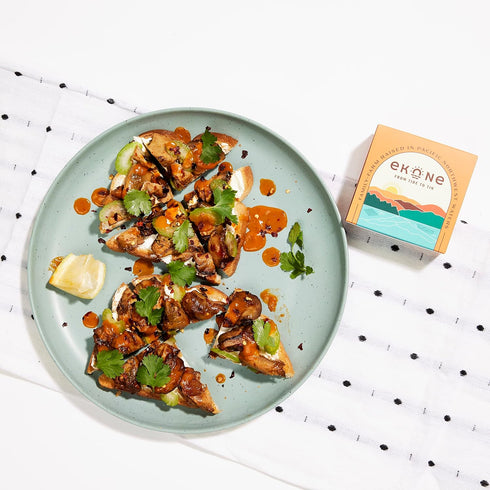 (4 pack) Ekone Premium Tinned Seafood Sampler Smoked Oysters and Mussels, Farm Raised, Smoked and Canned in Washington