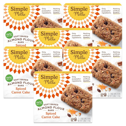 Simple Mills Almond Flour Snack Bars, Spiced Carrot Cake - Gluten Free,