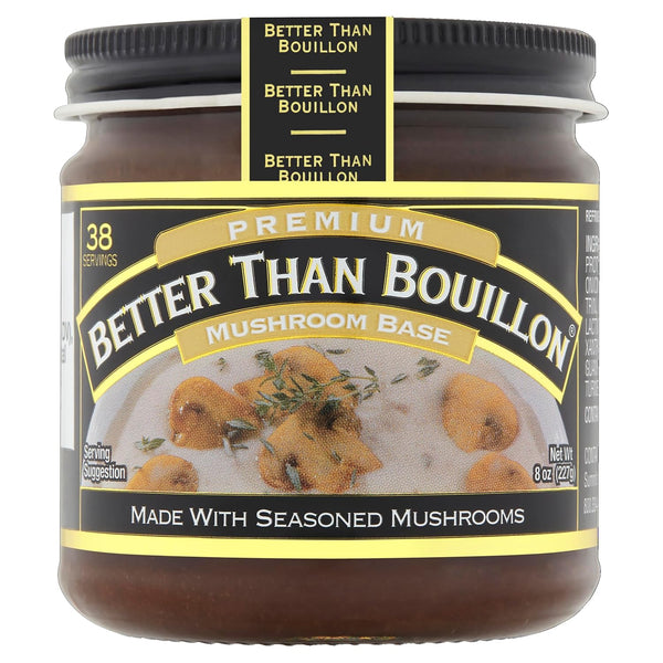 Better Than Bouillon Premium Mushroom Base, Made from Seasoned & Concentrated Mushrooms,