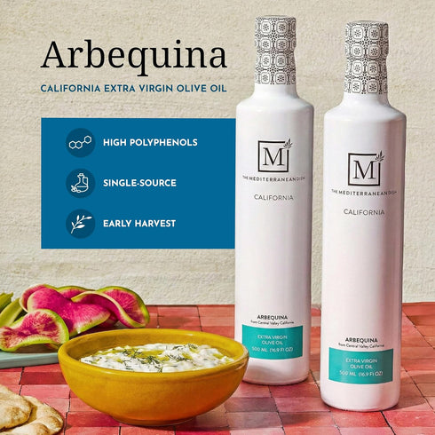 500 mL The Mediterranean Dish Arbequina California Gourmet Extra Virgin Olive Oil Cold Pressed - Single Origin EVOO