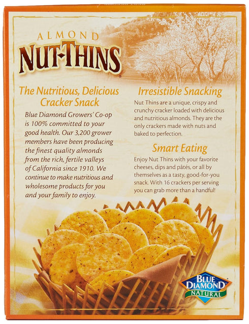 4.25 Oz (Pack 4) Blue Diamond Almonds Nut Thins, Cheddar Cheese