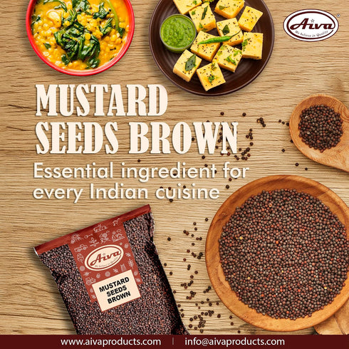 (5 LB) AIVA Mustard Seeds Brown (RAI SARSON) Whole I All Natural | Indian Origin - Ideal seasoning