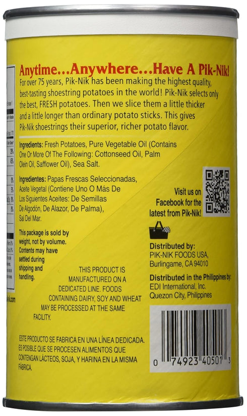 Pik-Nik 1.75 oz (Pack 4) Original Shoestring Potatoes