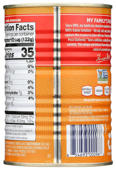 14 (Pack 6) Mutti Diced Baby Roma Tomatoes, Vegan Friendly, Gluten Free & Non-GMO, Ounce