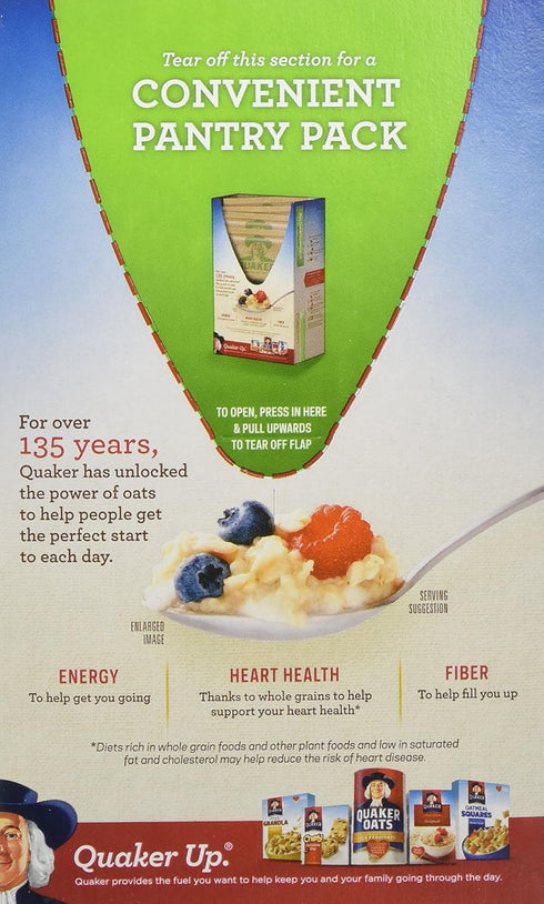 15.1 (Pack 4) Quaker Instant Oatmeal, Apples & Cinnamon, Breakfast Cereal, Ounce