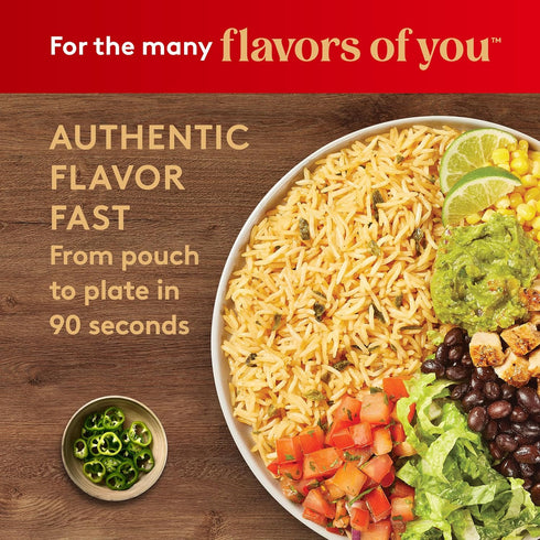 8.5 oz (Pack 6) Royal White Queso & Jalapeno Basmati Rice - Ready to Heat Basmati Rice - Microwavable Pouch