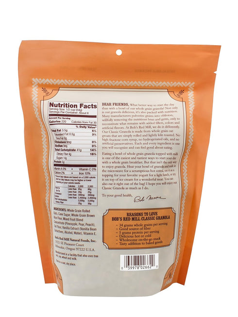 12 (Package Bob's Red Mill Classic Whole Grain Granola, Ounce May Vary)
