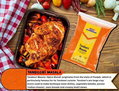 11-Spice 7oz (200g) Rani Tandoori Masala (Natural, No Colors Added) Indian Blend ~ Salt Free | Vegan | Gluten Friendly