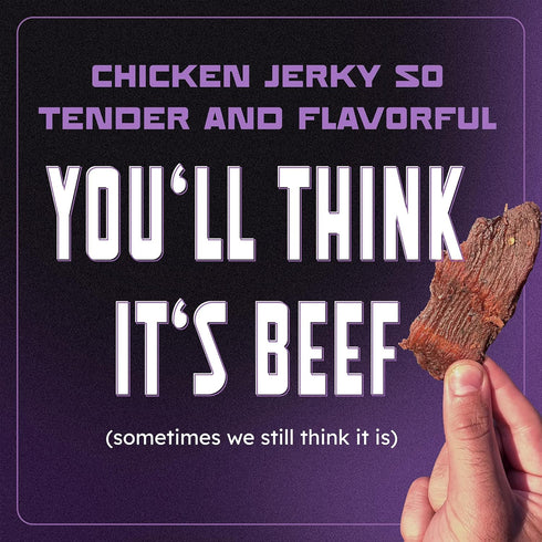 27.5 2.5 OZ (4 Pack) MaxJerky Sichuan Chili Crisp Chicken Jerky, Grams of Protein