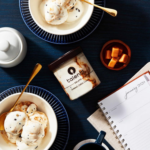 talenti Frozen 1 Gelato For a Delicious Dessert Caramel Cookie Crunch Made with Ingredients pint