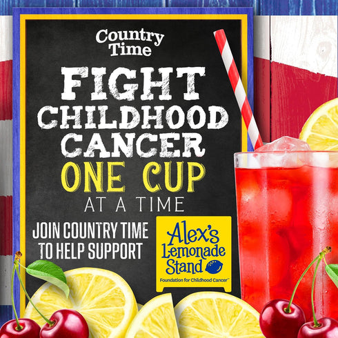 Country 1 18.3 oz Time Cherry Lemonade Powdered Drink Mix, Canister, for Shareable Refreshment, Naturally Flavored