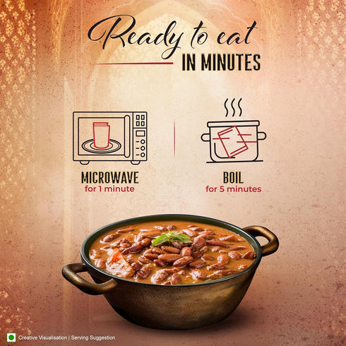 10 (Pack 3), Kitchens of India Rajma Masala Red Kidney Beans Curry, Ounces of Gourmet Ready to Eat Authentic Vegetarian