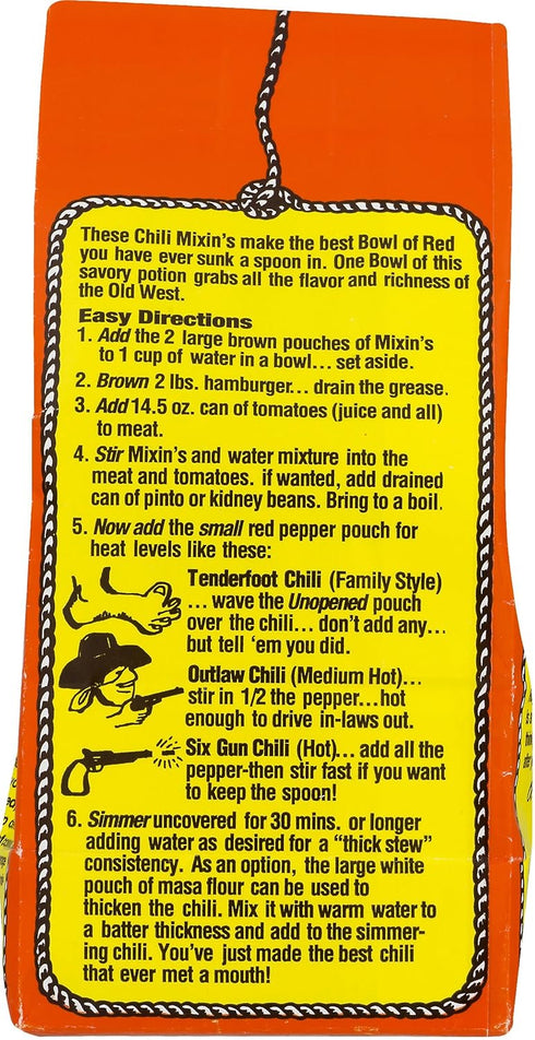 Original Six Gun Chili Mixin's Spice Mix, 4 Ounces, Pack of 2