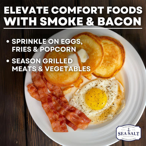 5 oz Sea Salt Superstore Bacon Seasoning Alderwood Smoke Flavored Sea Salt Bacon Inspired Gourmet Cooking & Finishing