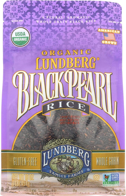 Lundberg Organic Black Pearl Rice, 1 Pound - 6 per case.