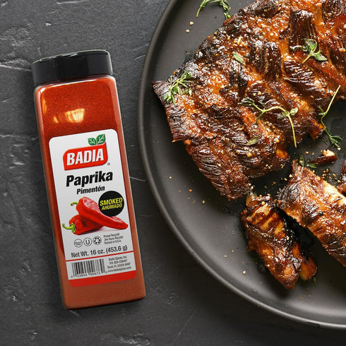 16 oz Badia Smoked Paprika, - Rich, Smoky Flavor for Cooking, Grilling & Seasoning, All-Natural Spice