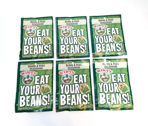 Beans and Peas Seasonings, Wiley's, 6 (SIX) Packets