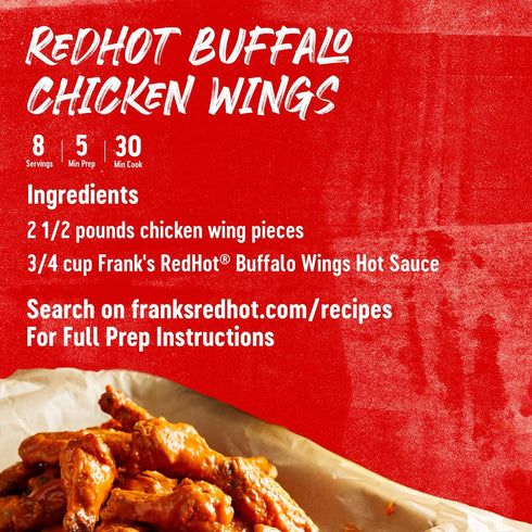 23 oz (Pack 6) Frank's RedHot Buffalo Wings Hot Sauce, fl