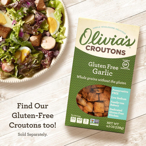 Olivia’s Croutons Parmesan Pepper Croutons, 4 Pack of 5 Oz Boxes, Gourmet Salad Toppers Made In USA