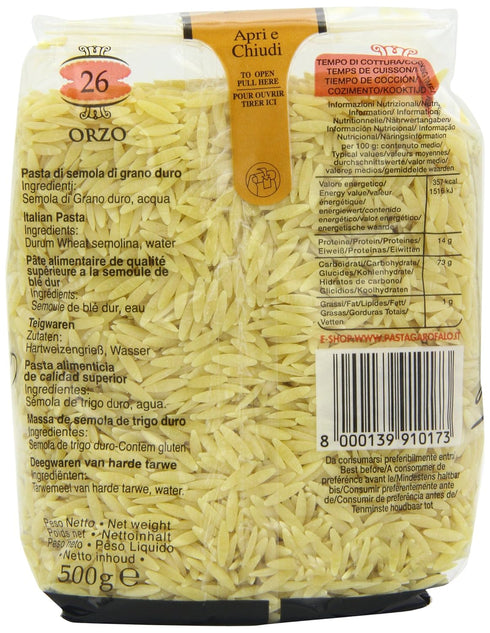 500g (Pack 4) Garofalo Orzo