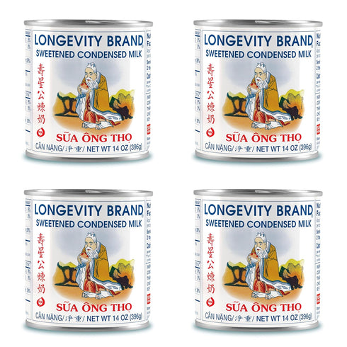 Longevity Sweetened Condensed Milk, 14-Ounce (Pack of 4)