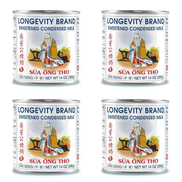 Longevity Sweetened Condensed Milk, 14-Ounce (Pack of 4)