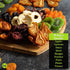 (9 Package NUT CRAVINGS - Dried Fruit Flower Bouquet Arrangement in Wooden Apple-Shaped Gift Basket + Tray Assortment)