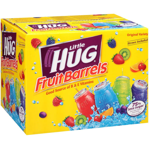 Little Hugs Little Hug Fruit Drink Barrels Original Variety Pack, 8 Fl. Oz., 40