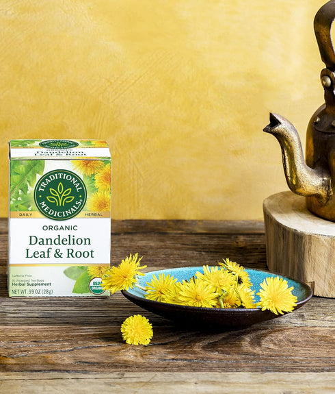 (Pack 3) 48 Traditional Medicinals Organic Dandelion Leaf & Root Herbal Tea, Supports Kidney Function & Healthy