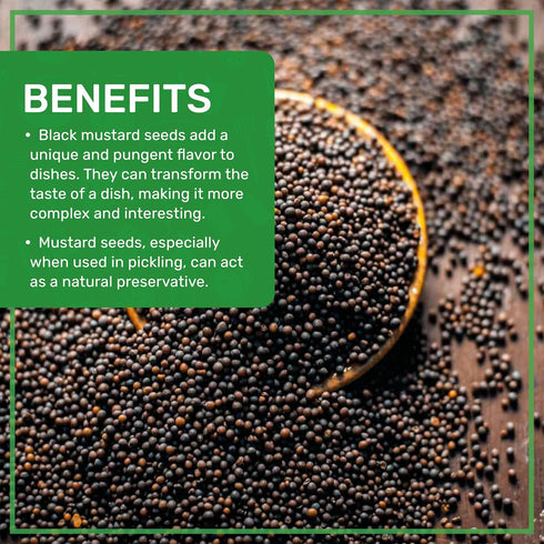 Jiva Organics Organic Black Mustard Seeds, 7oz, Non-GMO, Gluten Free