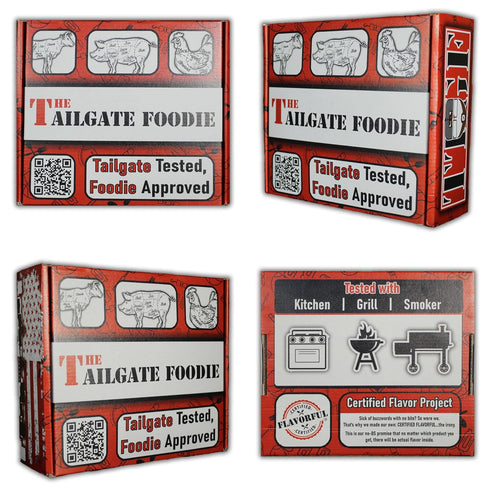 4-Pack Set The Tailgate Foodie Grilling Classics Seasoning and Rub Kit | Gift Box | Ultimate Cooking Gift | All-Purpose