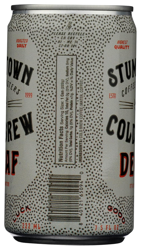 7.5 STUMPTOWN COFFEE ROASTERS Decaf Cold Brew Can, FZ