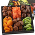 Premium Fruit & Chocolate Gift Box Assortment with Chocolate Pecans, Dried Apricots,