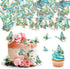 Ercadio 30 PCS Dazzling Sticker Butterfly Cake Toppers, Waterproof Arts Cupcake Picks for Baby Shower Birthday Wedding