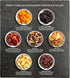 Set Festive Dried Fruit and Nuts Gift on Bamboo Cutting Board