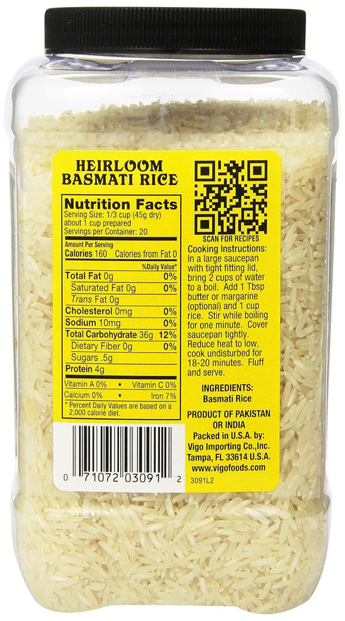 2 (Pack 4) Vigo Heirloom Basmati Rice, Pound