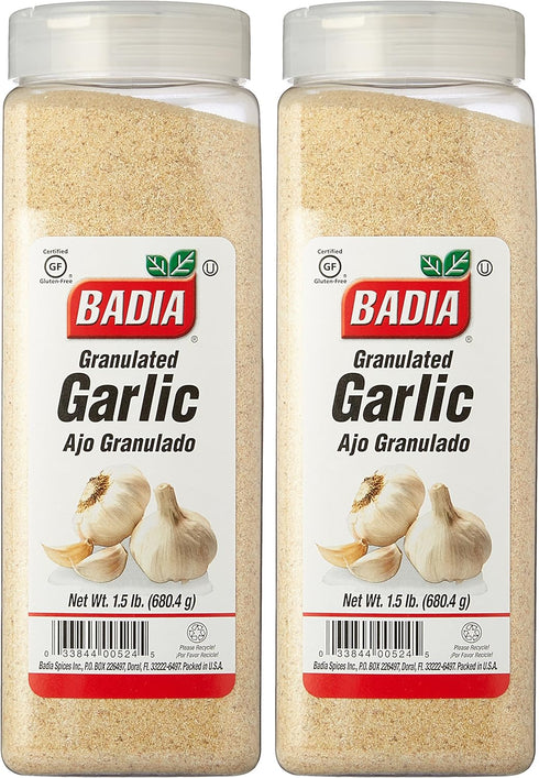 1.5 lbs Pack 2 Badia Garlic Granulated