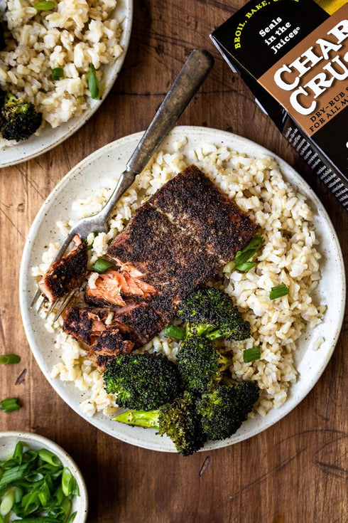 20 Oz (Pack 1) Char Crust Dry-Rub Seasonings Ginger Teriyaki | All-in-one seasonings | Perfect for Chicken, Seafood