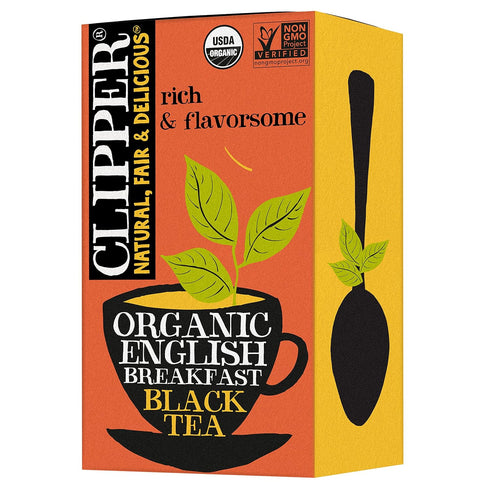 Clipper Tea Organic Fairtrade English Breakfast, Big Ben - USDA Organic, Non-GMO, Fair Trade, Sustainable Caffeinated