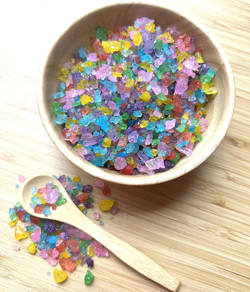 SweetGlob (1 Old Fashioned Medium Rock Sugar Candy Gems, Lump Sugar Rock Crystals Pound, Assorted Flavors)