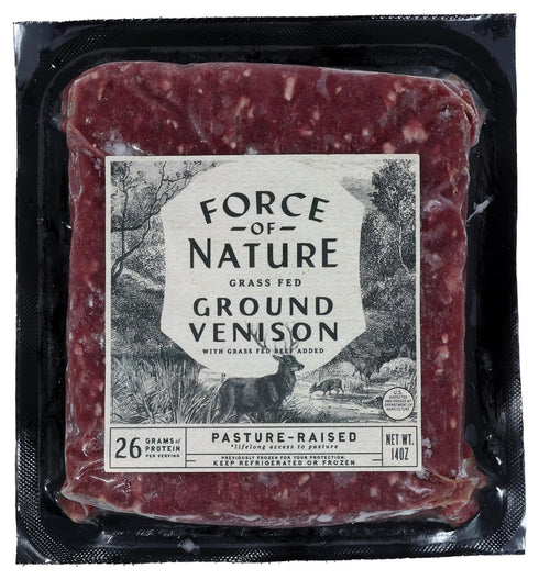 Force of Nature Meats Ground Venison, 14 OZ