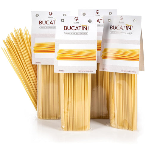 Gusta Bucatini Pasta Noodles - Premium Italian Pasta from Italy - Durum