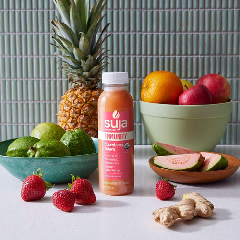 Immunity 12 oz Suja Organic Strawberry Guava Cold Pressed Juice Drink, fl Bottle