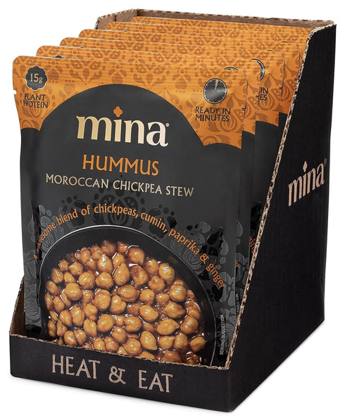 Packaged 10 oz (Pack 6) Mina Moroccan Chickpeas, Ready to Eat, Chickpeas High In Plant Based Protein, Vegan, Non-GMO