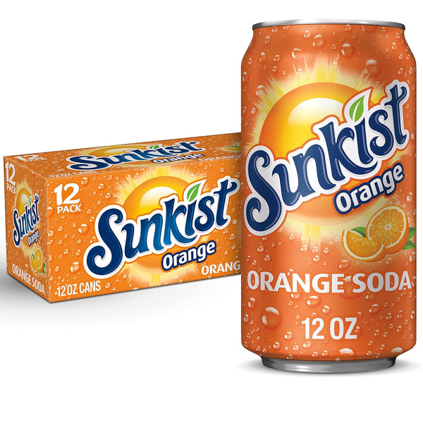 Sunkist Orange Soda, 12 Fl Oz (Pack of 12)