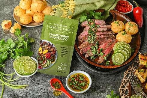 (1.5 oz) Savory Spice Chimichurri Churrasco Spice & Easy - Brazilian Steak Seasoning & Dry Chimichurri Marinade